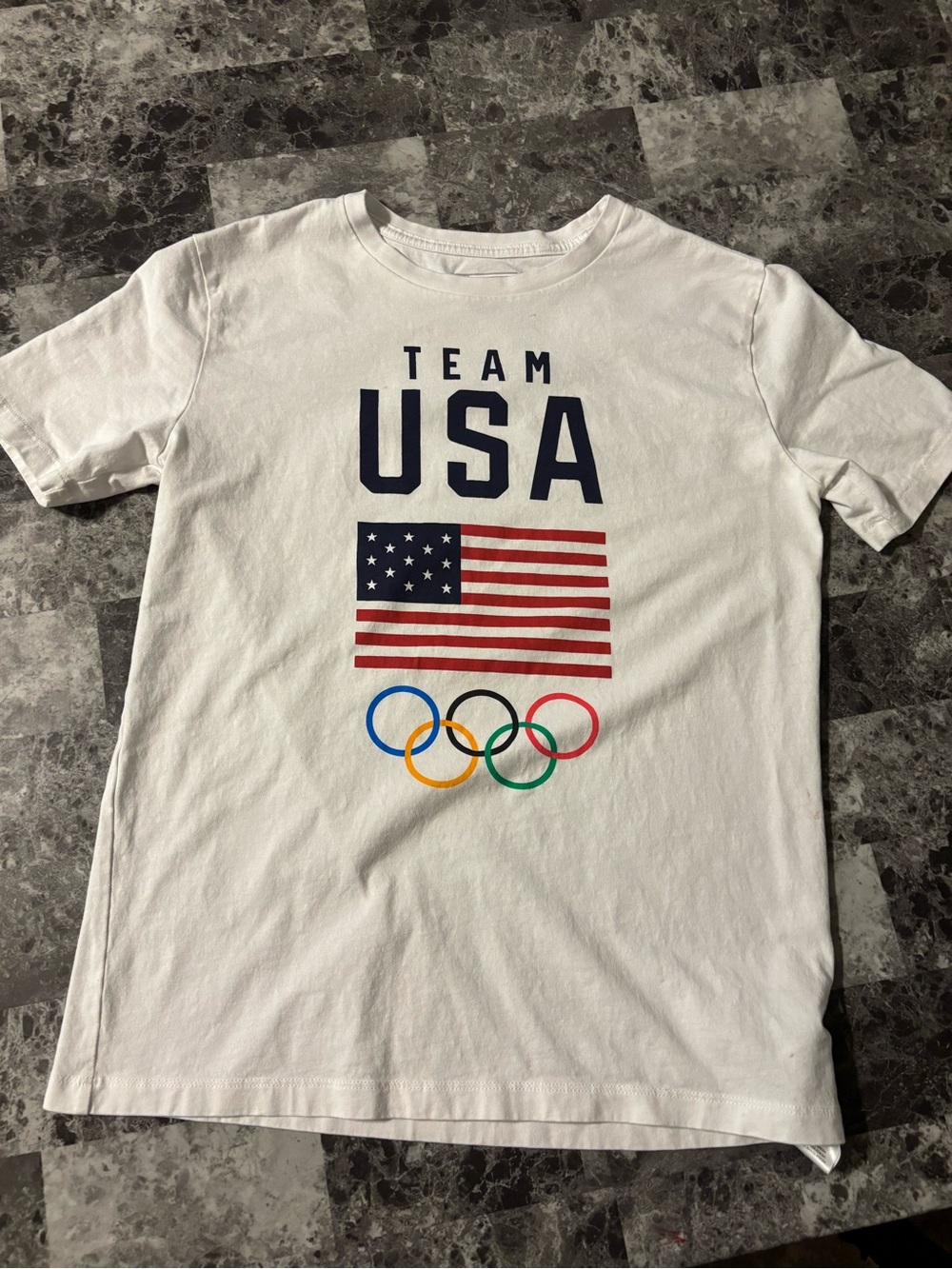 Kids White 'Team USA' Short Sleeve Graphic Tee